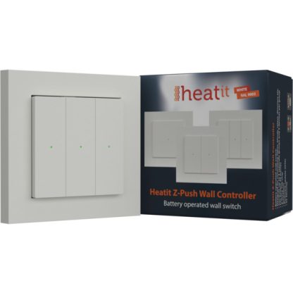 Heatit - Z-Push Veggkontroller - Hvit 9003